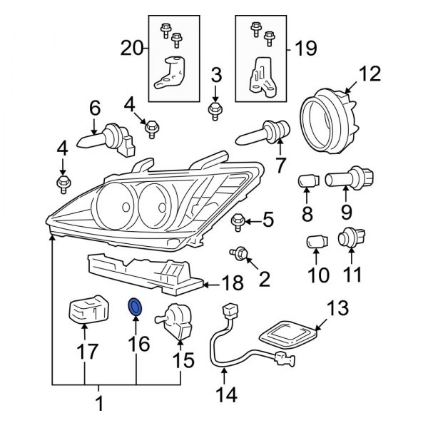 Headlight Motor O-Ring