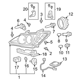 Lexus OE - Front Lamps - Headlamp Components (With Adaptive Lighting)