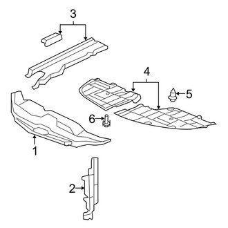 Lexus OE - Radiator Support - Splash Shields