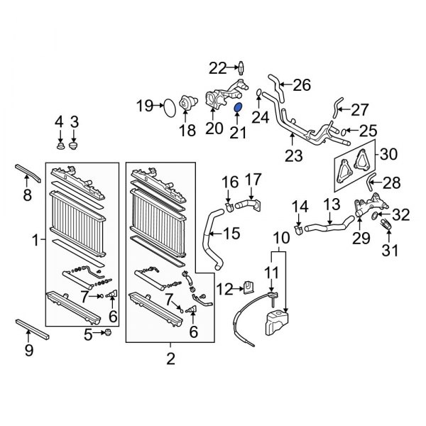 Engine Coolant Thermostat Housing Gasket