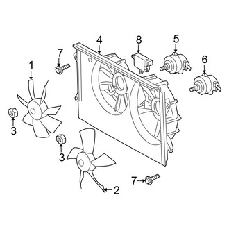 Lexus OE - Cooling Fan (W/O Towing Package)