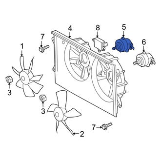 Lexus OE - Right Engine Cooling Fan Motor