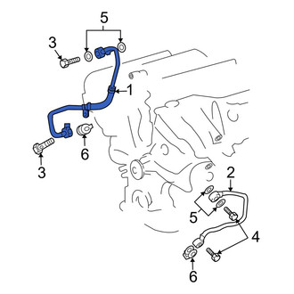 Lexus OE - Right Engine Oil Cooler Line