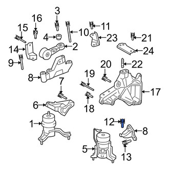 Lexus OE - Upper Engine Mount Bolt