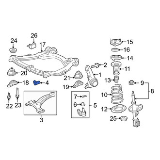 Lexus OE - Front Suspension Control Arm Bumper
