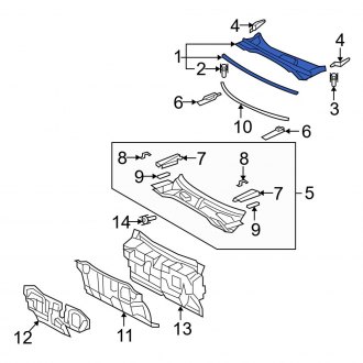 Lexus Es350 Cowl Panels & Parts 