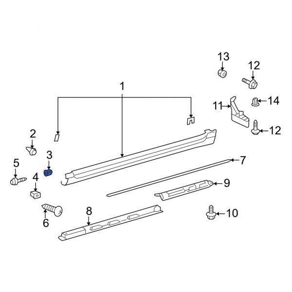 Rocker Panel Molding Grommet