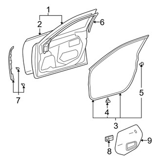 Lexus OE - Front Door - Door & Components