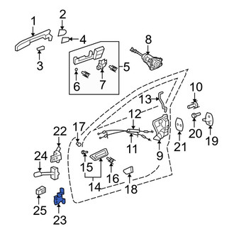 Lexus OE - Front Right Lower Door Hinge