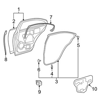 Lexus OE - Rear Door - Door & Components