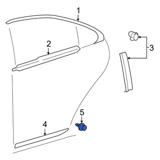 Lexus OE - Door Molding Clip