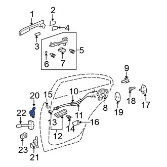Lexus OE - Rear Left Upper Door Hinge