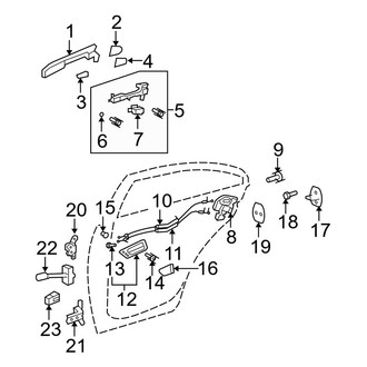 Lexus OE - Rear Door - Lock & Hardware