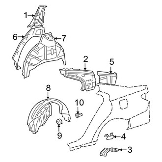 Lexus OE - Quarter Panel - Inner Structure
