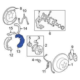 Lexus OE - Rear Right Parking Brake Shoe