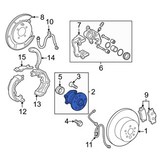 Lexus OE - Rear Left Wheel Bearing and Hub Assembly