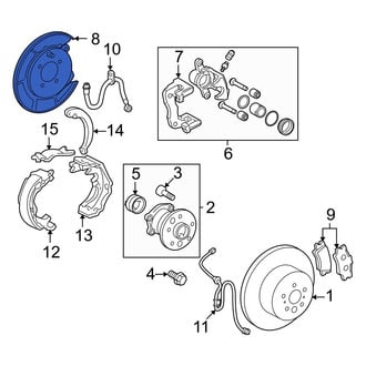 Lexus OE - Rear Left Brake Dust Shield