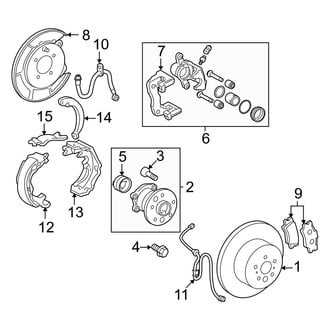 Lexus OE - Rear Suspension - Brake Components