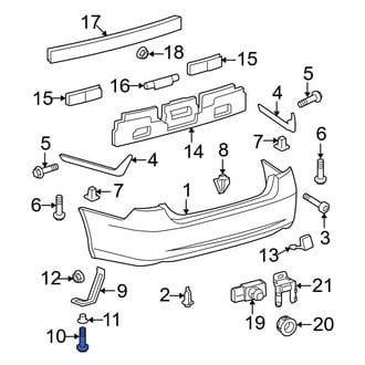 Lexus OE - Rear Lower Bumper Cover Screw