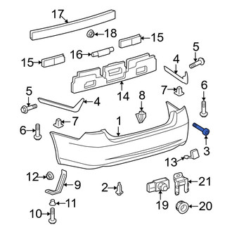 Lexus OE - Rear Bumper Cover Bolt