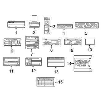 Lexus OE - Information Labels - Labels