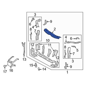 Lexus OE - Front Upper Radiator Support Tie Bar