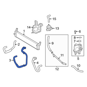 Lexus OE - Left Drive Motor Inverter Radiator Hose