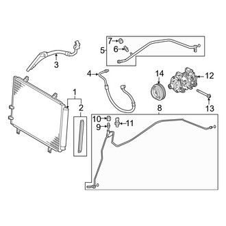 Lexus OE - Air Conditioner & Heater - Condenser, Compressor & Lines