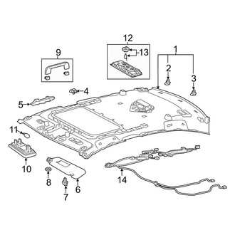 Lexus OE - Roof - Interior Trim (W/O Panorama Glass Roof)