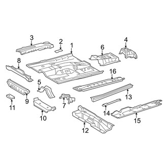Lexus OE - Pillars, Rocker & Floor - Floor & Rails
