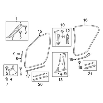 Lexus OE - Pillars, Rocker & Floor - Interior Trim (Japan Built)