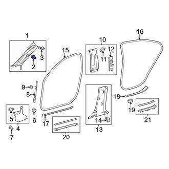 Lexus OE - Upper Body A-Pillar Trim Panel Clip