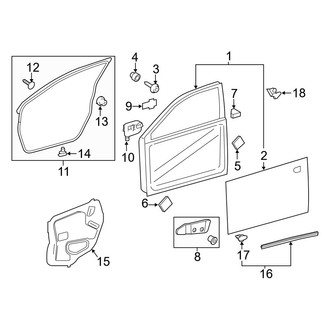 Lexus OE - Front Door - Door & Components (Japan Built)