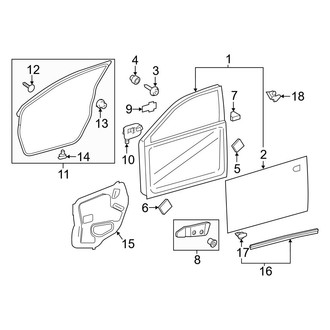 Lexus OE - Front Door - Door & Components (USA Built)