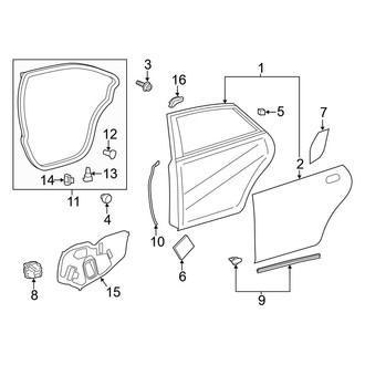 Lexus OE - Rear Door - Door & Components