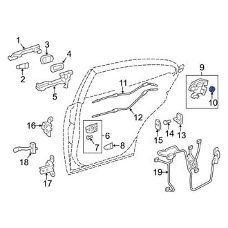 Lexus OE - Door Latch Seal