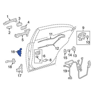 Lexus OE - Rear Left Upper Door Hinge
