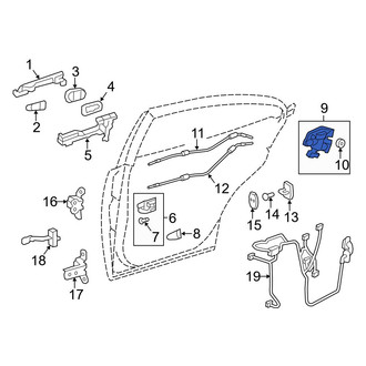 Lexus OE - Rear Right Door Latch Assembly