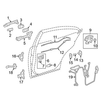 Lexus OE - Rear Door - Lock & Hardware