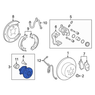 Lexus OE - Rear Left Wheel Bearing and Hub Assembly