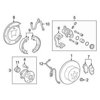 Lexus OE - Rear Suspension - Brake Components