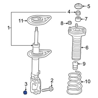 Lexus OE - Lower Suspension Strut Nut