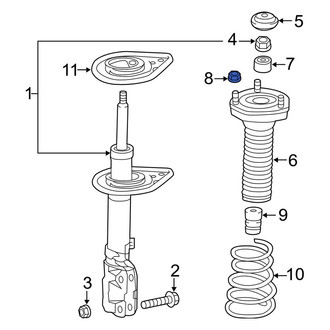Lexus OE - Front Suspension Strut Mount Nut