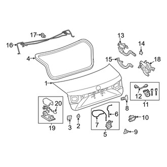 Lexus OE - Trunk Lid - Lid & Components (Japan Built)