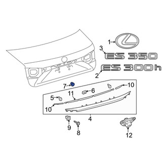 Lexus OE - Deck Lid Molding Nut