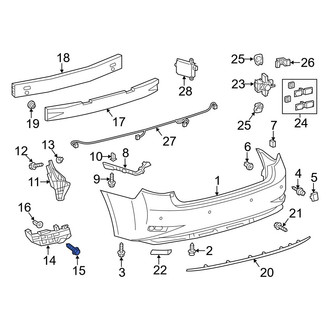 Lexus OE - Upper Bumper Cover Screw