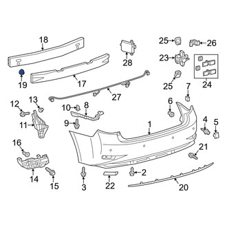 Lexus OE - Rear Bumper Cover Reinforcement Beam Nut