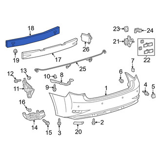 Lexus OE - Rear Bumper Impact Bar