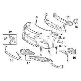Lexus OE - Outer Bumper Cover Retainer