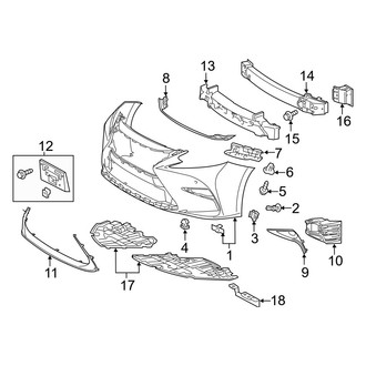 Lexus OE - Front Bumper & Grille - Bumper & Components (Cover & Components)